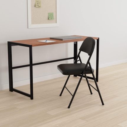 Vinyl-Padded Metal Steel Folding, Black, 4-Pack Chair